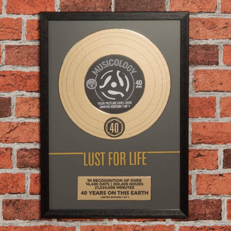 40th Birthday Gold Disc Frame