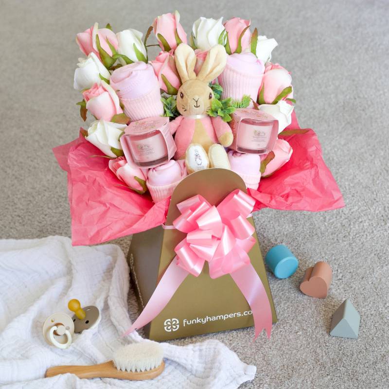 New Baby Girl Clothing and Yankee Candle Bouquet