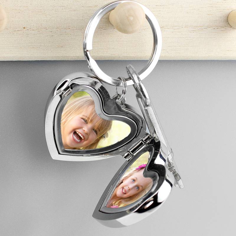 Personalised Heart Photoframe Keyring